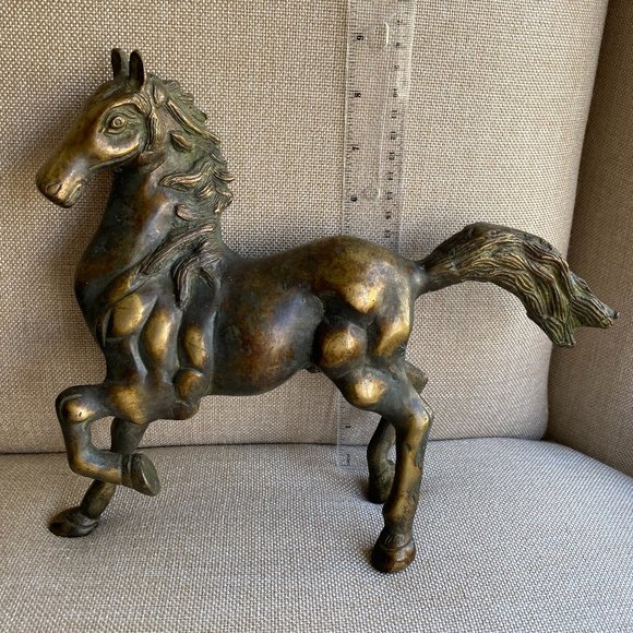 Accents Bronze Galloping Horse Stallion Equestrian Detailed Vintage